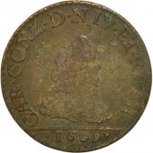 France, Ardennes, Charles I, Liard, 1609, Charleville, F(12-15), Copper, C2G:280