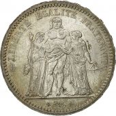 France, Hercule, 5 Francs, 1873, Paris, SUP+, Argent, KM:820.1, Gadoury:745a