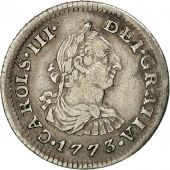 Mexico, Charles III, 1/2 Ral, 1773, Mexico City, CAROLS, EF(40-45), KM:69.2