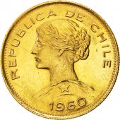 Chile, 100 Pesos, 1960, Santiago, SUP, Or, KM:175