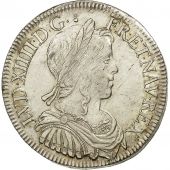 Coin, France, Louis XIV, 1/2 cu  la mche longue, 1654, Amiens, AU(50-58)
