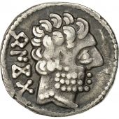 Coin, Spain, Barskunes, Denarius, EF(40-45), Silver, SNG BM Spain:904-7
