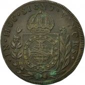 Coin, Brazil, Pedro I, 80 Reis, 1824, Rio de Janeiro, EF(40-45), Copper