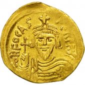 Monnaie, Phocas, Solidus, 602-610, Constantinople, TTB+, Or, Sear:620