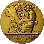 France, Medal, lectricit de France et gaz de France, Dropsy, AU(55-58)