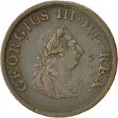 Monnaie, Ireland, George III, 1/2 Penny, 1805, TB+, Cuivre, KM:147.1