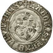 Monnaie, France, Charles VII, Blanc  la couronne, Angers, TTB, Billon
