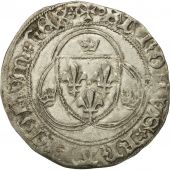 Monnaie, France, Charles VII, Blanc  la couronne, Toulouse, TTB+, Billon