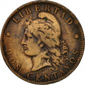 Monnaie, Argentine, 2 Centavos, 1891, TTB, Bronze, KM:33