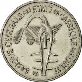 West African States, 100 Francs, 1971, AU(55-58), Nickel, KM:4