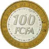 tats de lAfrique centrale, 100 Francs, 2006, Paris, TTB, Bi-Metallic, KM:15