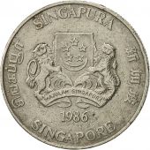 Singapore, 20 Cents, 1986, British Royal Mint, EF(40-45), Copper-nickel, KM:52
