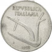 Italy, 10 Lire, 1955, Rome, VF(30-35), Aluminum, KM:93