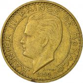 Monaco, Rainier III, 50 Francs, Cinquante, EF(40-45), Aluminum-Bronze, KM:132