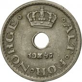 Norvge, Haakon VII, 10 re, 1947, TTB, Copper-nickel, KM:383