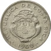 Costa Rica, 5 Centimos, 1969, AU(50-53), Copper-nickel, KM:184.2