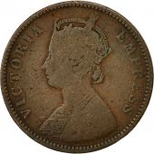 INDIA-BRITISH, Victoria, 1/4 Anna, 1877, TB+, Cuivre, KM:486