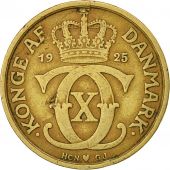 Denmark, Christian X, Krone, 1925, Copenhagen, EF(40-45), Aluminum-Bronze