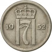 Norvge, Haakon VII, 25 re, 1952, TTB, Copper-nickel, KM:401