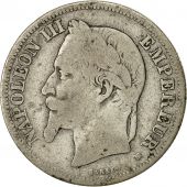 France, Napoleon III, Napolon III, 2 Francs, 1867, Strasbourg, B, Argent