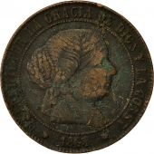 Espagne, Isabel II, 5 Centimos, 1868, Madrid, B, Cuivre, KM:635.1