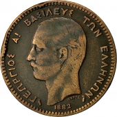 Coin, Greece, George I, 10 Lepta, 1882, VF(20-25), Copper, KM:55