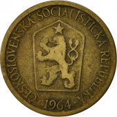 Czechoslovakia, Koruna, 1964, VF(20-25), Aluminum-Bronze, KM:50