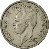 Monaco, Rainier III, 100 Francs, Cent, 1956, AU(55-58), Copper-nickel, KM:134
