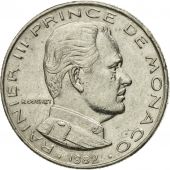 Monaco, Rainier III, 1/2 Franc, 1982, AU(50-53), Nickel, KM:145