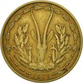 West African States, 25 Francs, 1971, Paris, VF(30-35), Aluminum-Bronze, KM:5