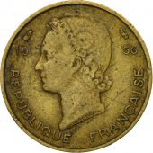 Coin, French West Africa, 5 Francs, 1956, Paris, VF(20-25), Aluminum-Bronze