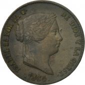 Monnaie, Espagne, Isabel II, 25 Centimos, 1864, Segovia, TTB, Cuivre, KM:615.2