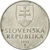 Coin, Slovakia, 2 Koruna, 1993, EF(40-45), Nickel plated steel, KM:13
