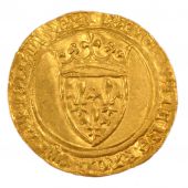 Charles VI, gold Ecu with crown