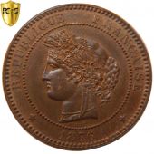 IIIrd Republic, 10 Centimes Crs, 1876 A, PCGS MS64RB