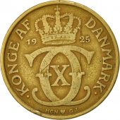 Danemark, Christian X, 2 Kroner, 1925, Copenhagen, TB+, Aluminum-Bronze