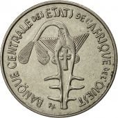 West African States, 100 Francs, 1971, EF(40-45), Nickel, KM:4