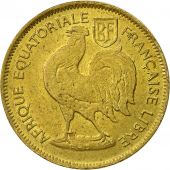 French Equatorial Africa, 50 Centimes, 1942, Pretoria, AU(50-53), Brass, KM:1
