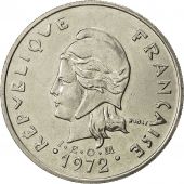 New Caledonia, 20 Francs, 1972, Paris, AU(50-53), Nickel, KM:12