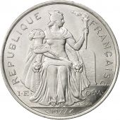 French Polynesia, 5 Francs, 1977, Paris, SUP, Aluminium, KM:12