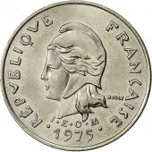 French Polynesia, 10 Francs, 1975, Paris, AU(50-53), Nickel, KM:8