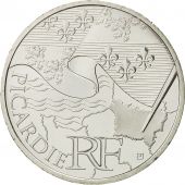 France, 10 Euro, Picardie, 2010, MS(64), Silver, KM:1666