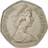 Coin, Great Britain, Elizabeth II, 50 New Pence, 1981, EF(40-45), Copper-nickel