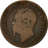 Coin, Italy, Vittorio Emanuele II, 5 Centesimi, 1861, Milan, VF(20-25), Copper
