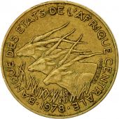 Coin, Central African States, 5 Francs, 1978, Paris, EF(40-45), Aluminum-Bronze
