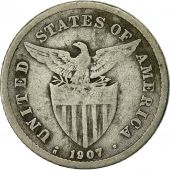 Coin, Philippines, 20 Centavos, 1907, VF(20-25), Silver, KM:170
