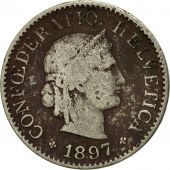 Coin, Switzerland, 5 Rappen, 1897, Bern, VF(20-25), Copper-nickel, KM:26