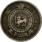Coin, Ceylon, Elizabeth II, 25 Cents, 1971, VF(20-25), Copper-nickel, KM:131