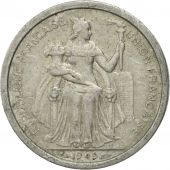 Coin, FRENCH OCEANIA, Franc, 1949, EF(40-45), Aluminum, KM:2