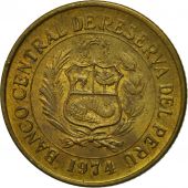 Coin, Peru, 1/2 Sol, 1974, Lima, VF(20-25), Brass, KM:260